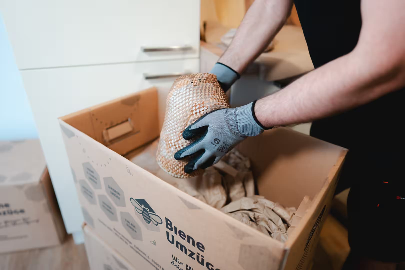 Biene Umzüge verpackt Hausrat professionell für einen sicheren und stressfreien Umzug